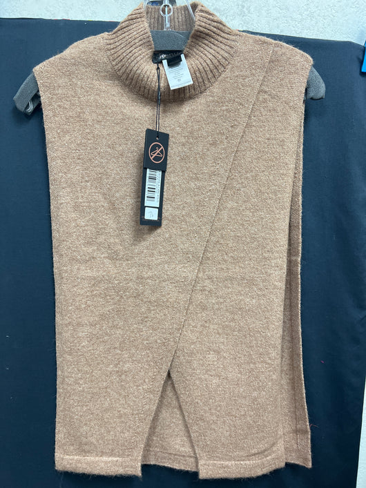 Renuar mock neck sweater vest Heather tan