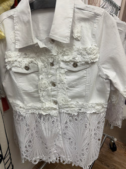 AZI white eyelet s/s jacket