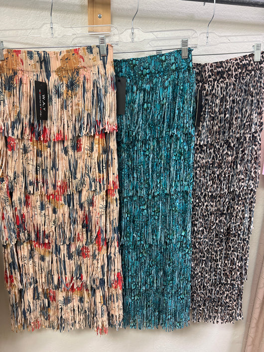 WAY fringe skirts one size