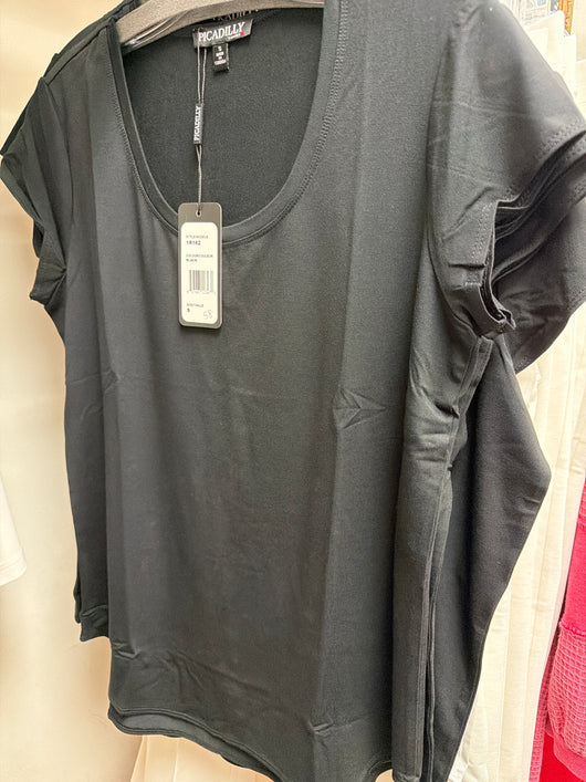 Picadilly black short sleeve top