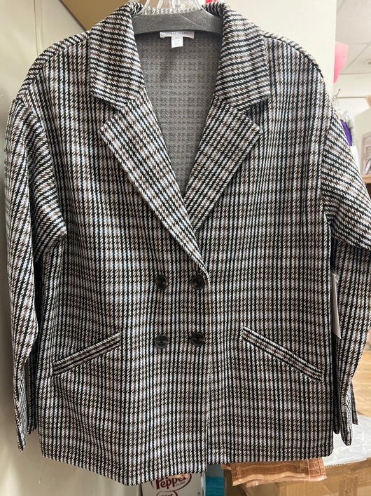 Tribal PeriBlue houndstooth blazer