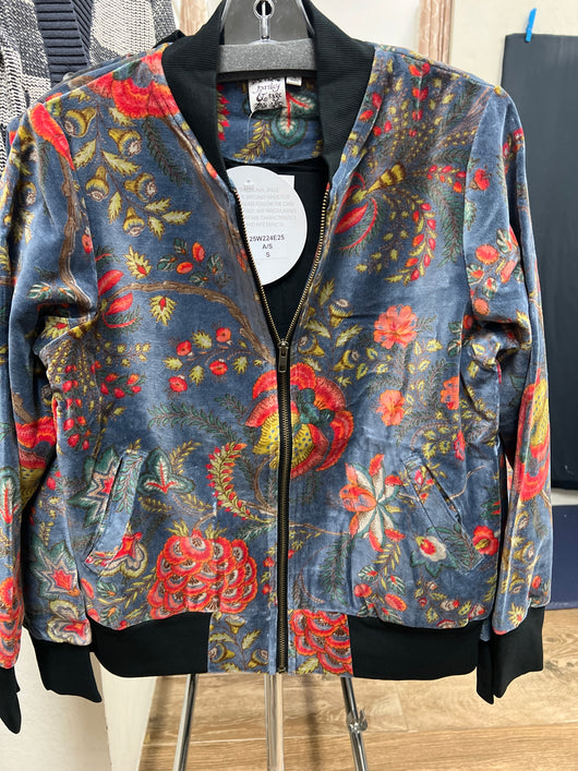 Parsley & Sage velvet blue multi jacket