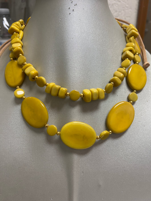 Tagua yellow Avery necklace