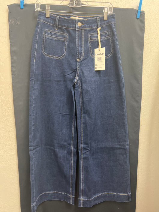 Charlie B patch pocket pants dark indigo