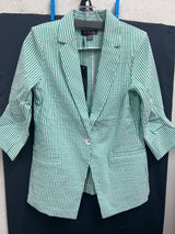 Renuar jade stripe seersucker blazer