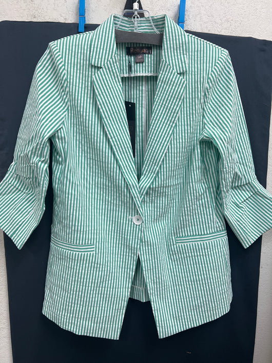 Renuar jade stripe seersucker blazer