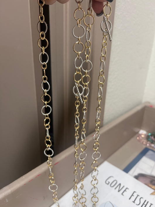 Gold/silver link necklaces