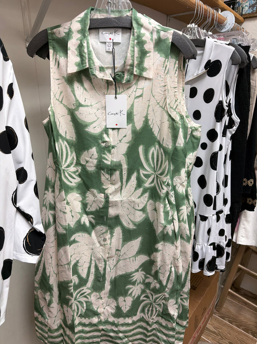 Compli K green tropical dress