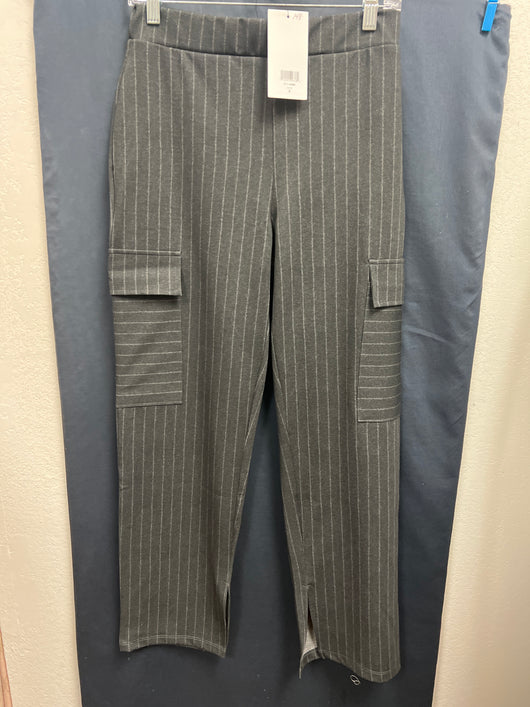 Isle NYC charcoal pinstripe cargo pants