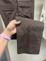Renuar pull on ankle pant chocolate