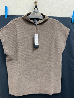 FDJ cap sleeve ribbed sweater cobblestone
