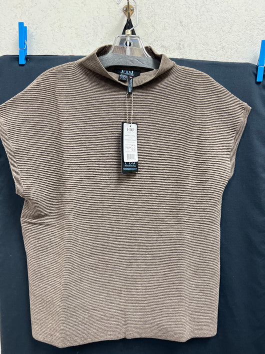 FDJ cap sleeve ribbed sweater cobblestone