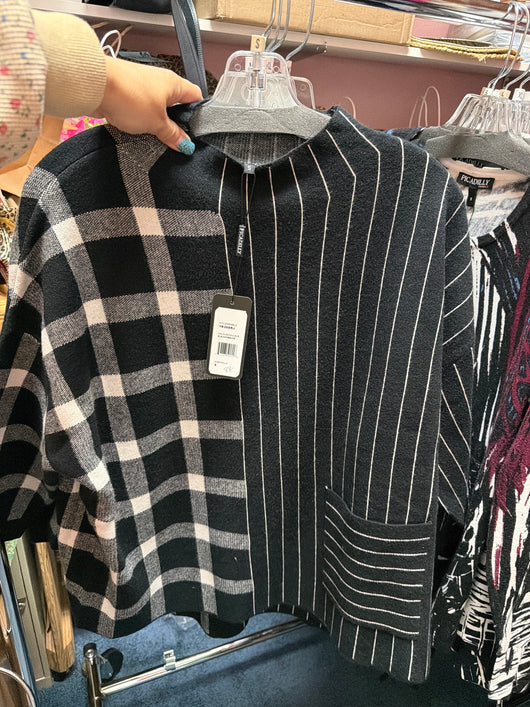 Picadilly black white sweater