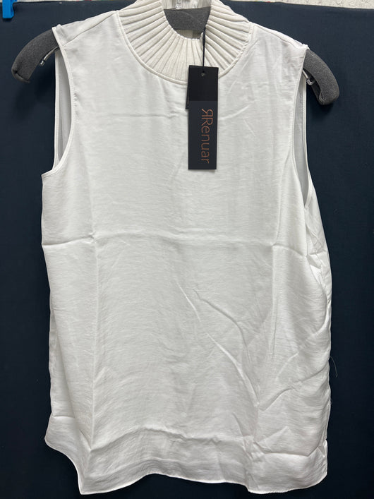 Renuar mock neck airflow sleeveless top crème