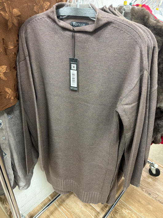 Renuar Heather Mocha Sweater Dress