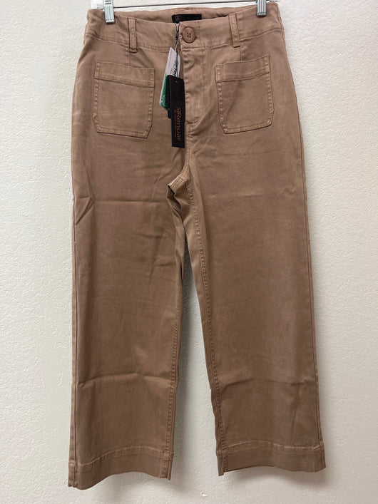 Renuar tencel wide leg crop tan