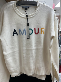 Charlie B ecru amour sweater