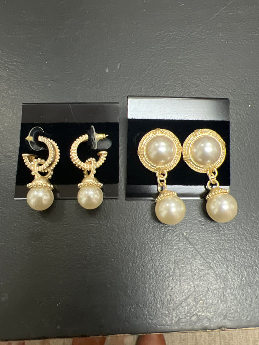 Lordane gold pearl earrings