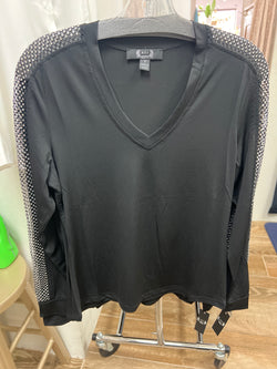 AZI black bling long sleeve top