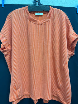 Entro orange ribbed top