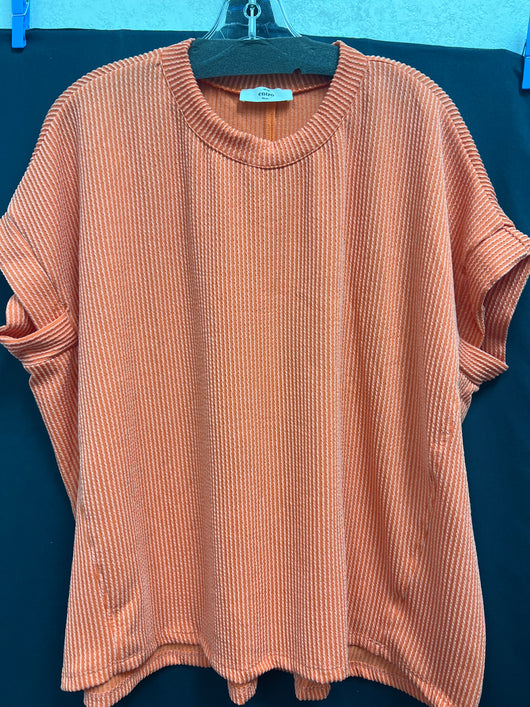 Entro orange ribbed top