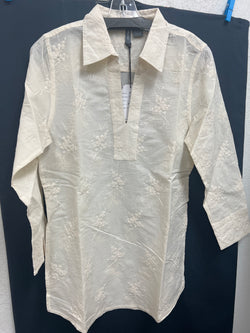 ANU cream embroidered tunic