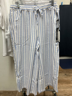 Charlie B coastal blue white stripe pants