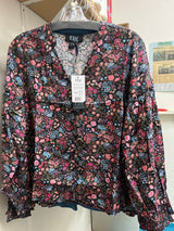 FDJ gramercy floral smock sleeve blouse