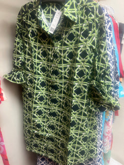 Boho Chic navy & green dress