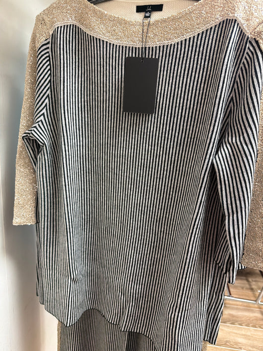 Joh stripe & gold sweater top