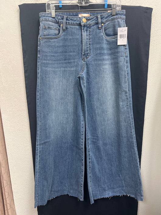 KUT extra wide leg medium wash jeans