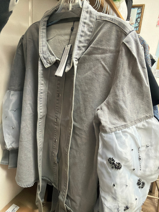 Gabby Isabella Grey Denim Jacket
