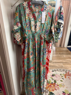 Caite turquoise multi Ana dress