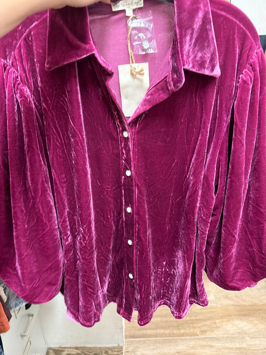 Easel Velvet Raspberry Top