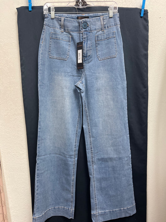 Renuar blue wash wide leg jeans