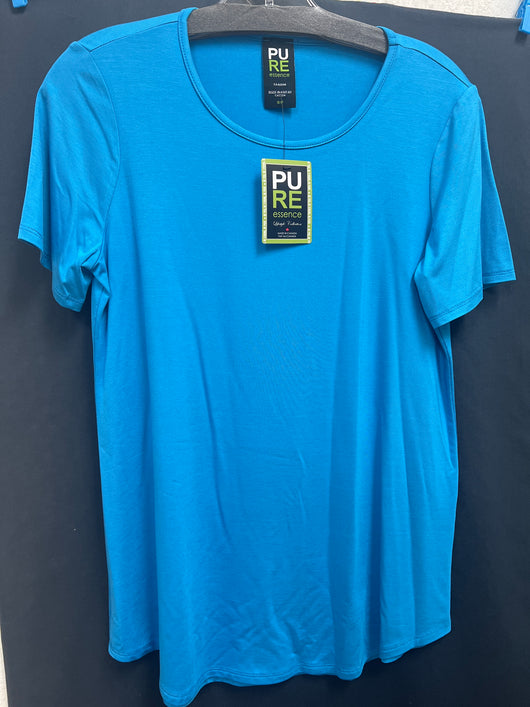 PURE crew neck top ocean blue