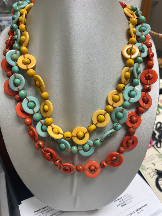 Tagua multi Dakota necklace