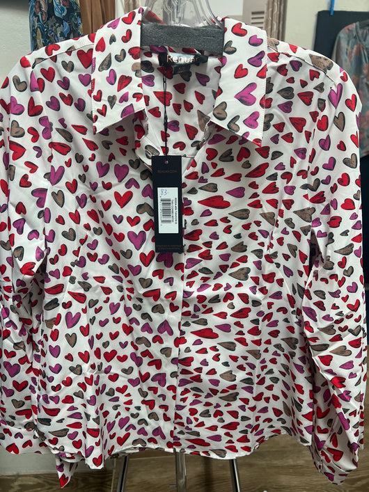 Renuar multi hearts shirt