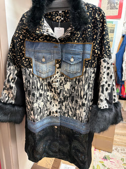 Adore black multi patchwork jacket