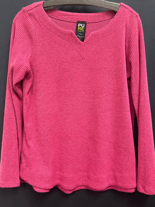 PURE ribbed sweater pink