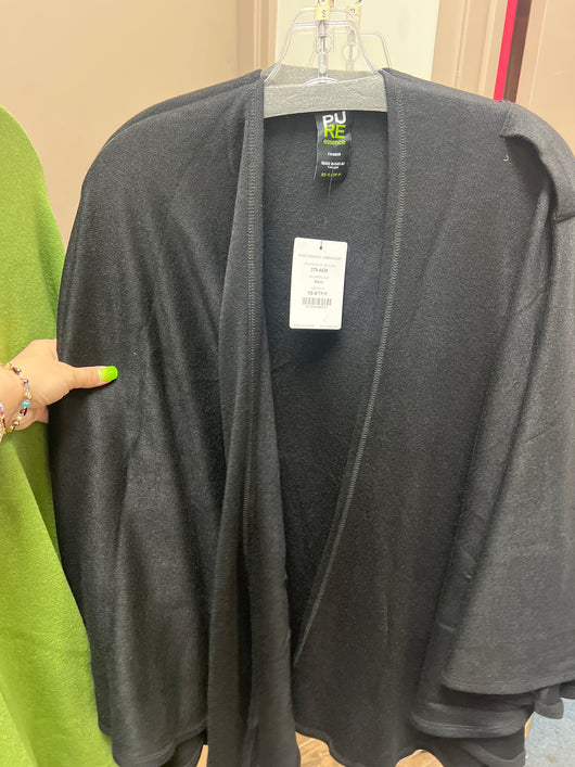 Pure shoulder loop shawl black