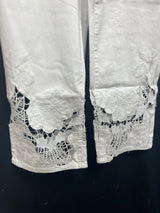 Charlie B lace ankle white jeans