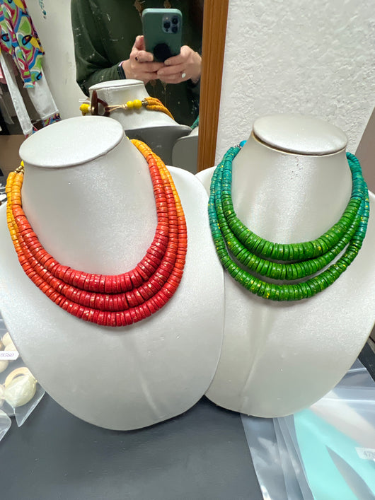 Lordane wood bead necklaces