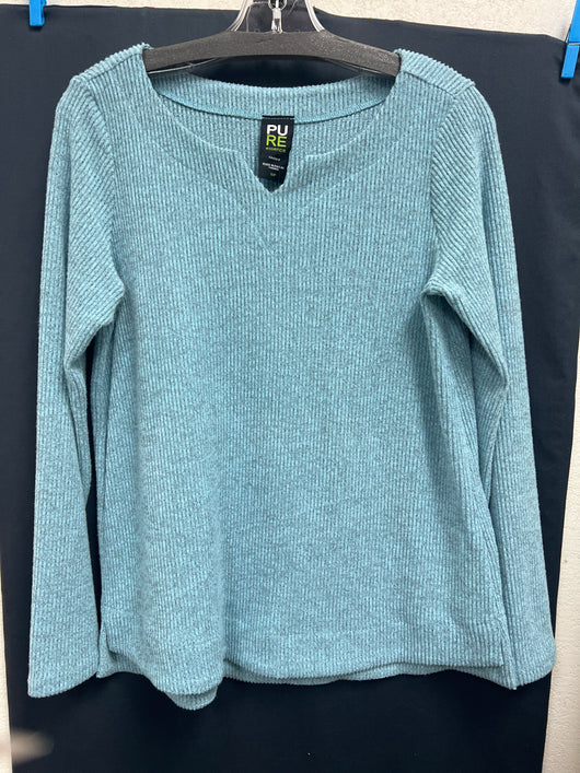 PURE ribbed sweater light blue