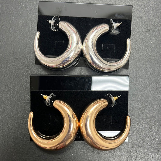 Lordane gold silver hoop earrings