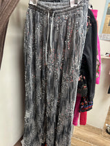 Spanner grey velvet sequin pants