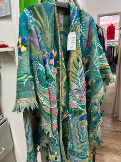 ANU embroidered verbena ruana