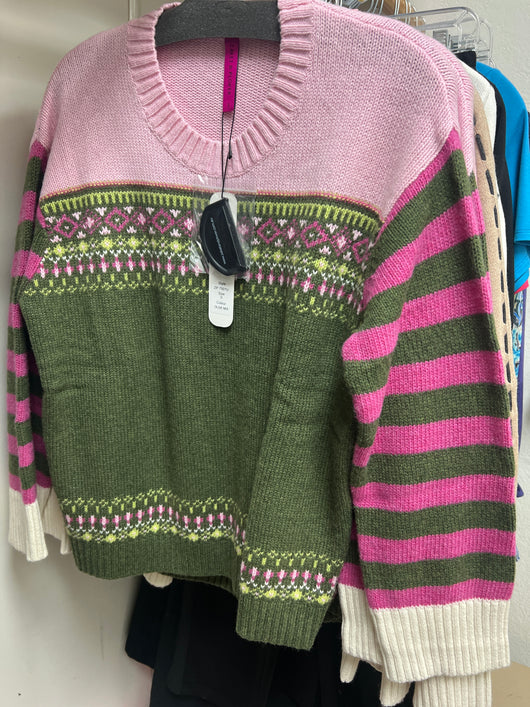 Zaket & Plover pink & olive sweater