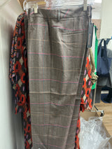 Renuar herringbone chocolate combo checked gauchos