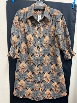 Boho chic grey brown dress